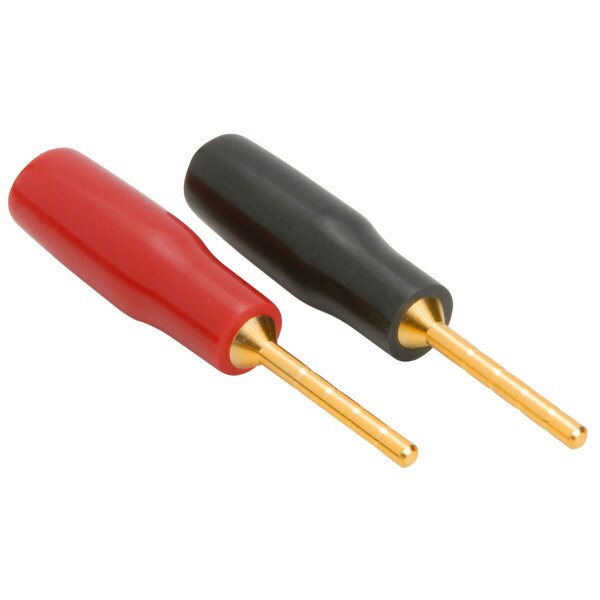 Main product image for Gold 12 AWG Speaker Pin Connector Pair w/ Set Screws 091-300